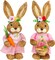 2Pack Easter Bunny Decorations Indoor, 14 Inch Straw Standing Bunny with Carrot Tabletop Figurine, Easter Rabbits Status for Home Farmhouse Spring Decor